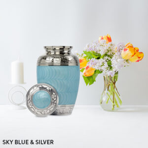 Sky Blue & Silver