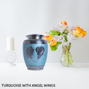 Turquoise with Angel Wings
